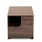 Baxton Studio Connor Walnut Brown Finished 2-Door Cat Litter Box Cover House 166-10744 - alternate 2